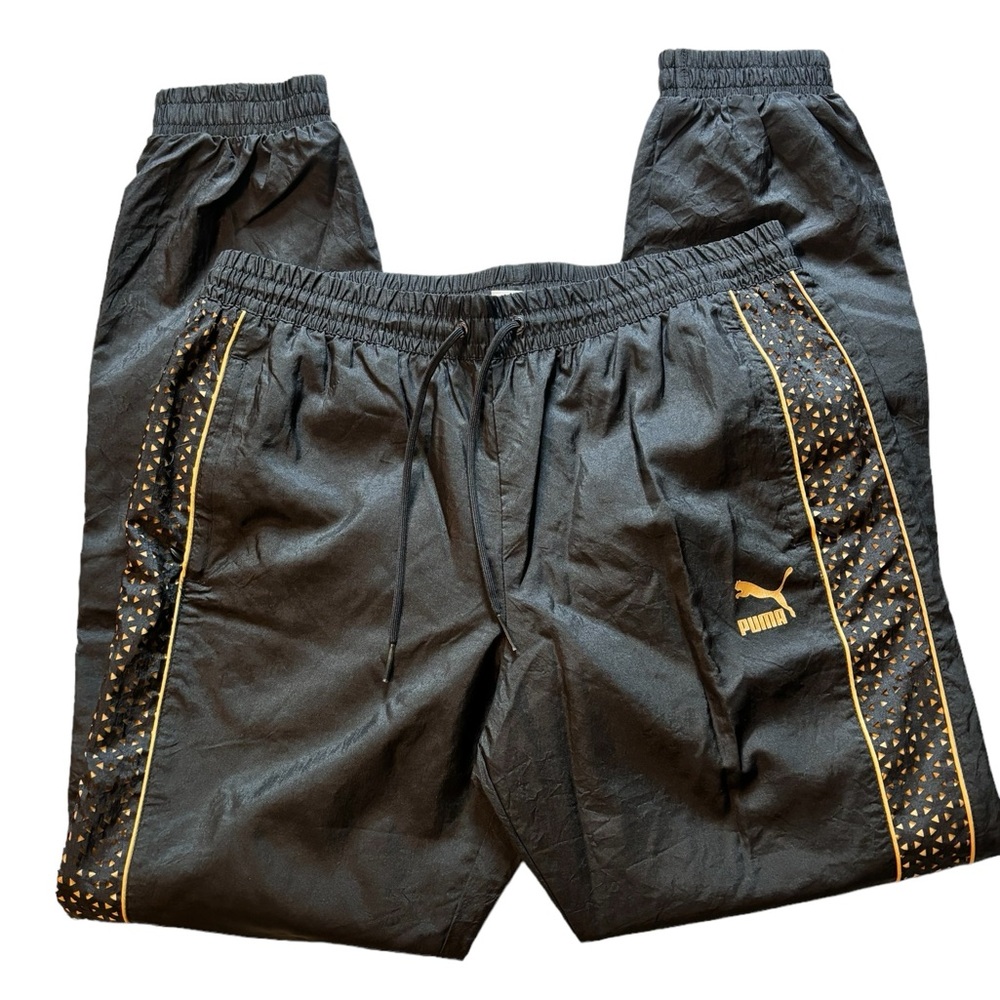Puma Track Pants T7 Metal Woven Training Black/Gold